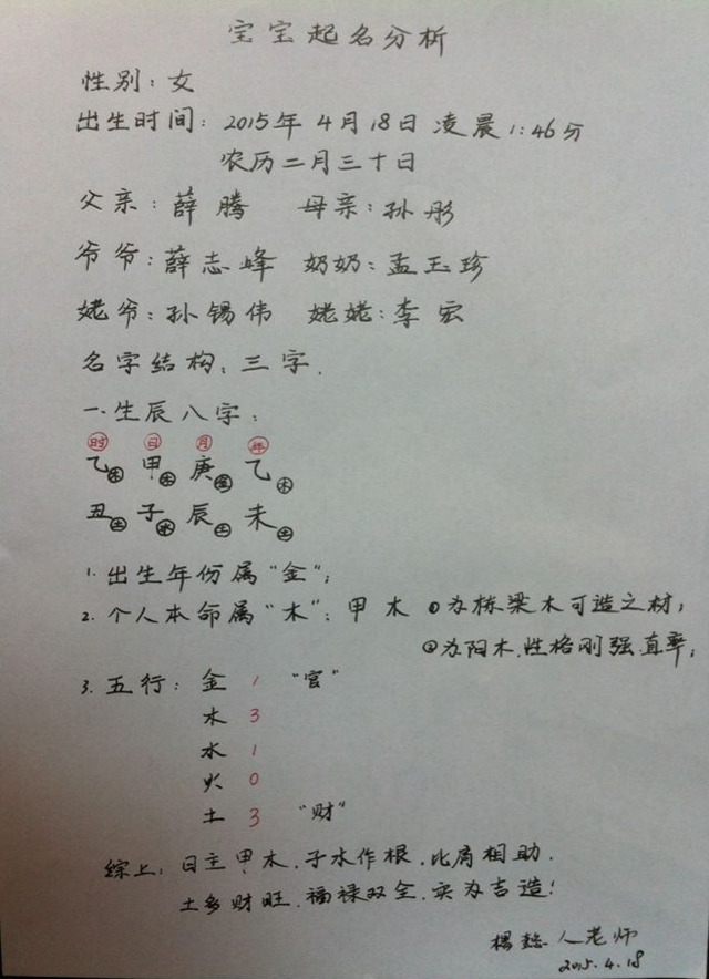 北京起名專家楊懿人老師